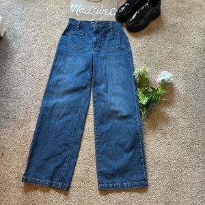 Madewell Patch Pocket Wide Leg Jeans size 27